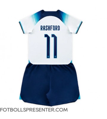 England Marcus Rashford #11 Hemmatröja Barn VM 2022 Kortärmad (+ korta byxor)